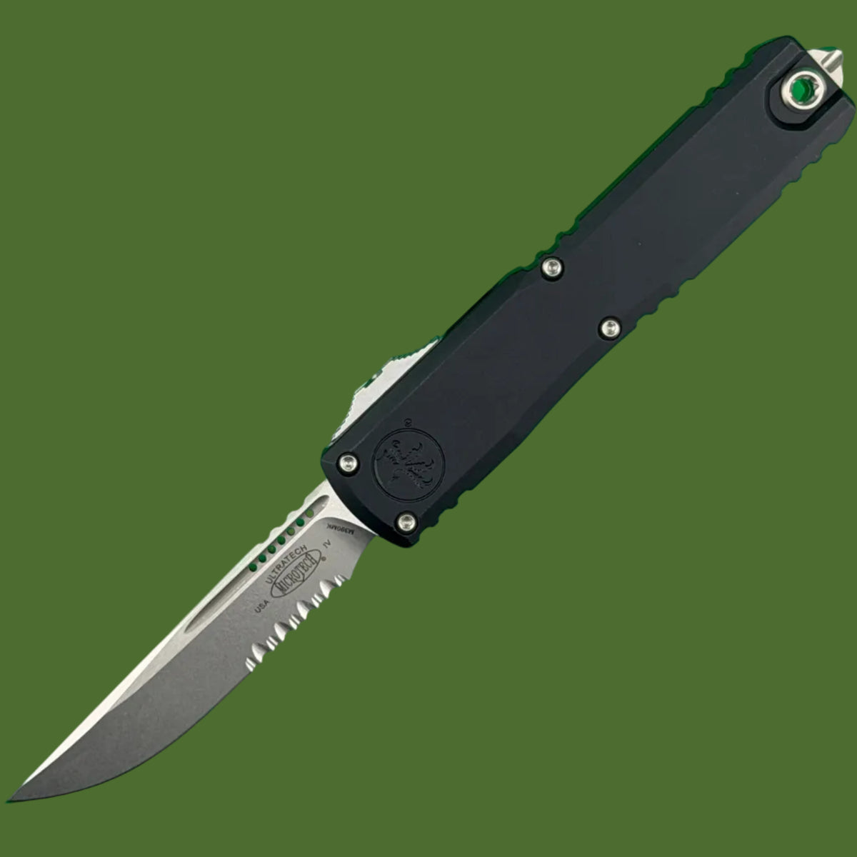 Microtech Ultratech S/E Gen IV Stonewash Partial Serrated 11214-11