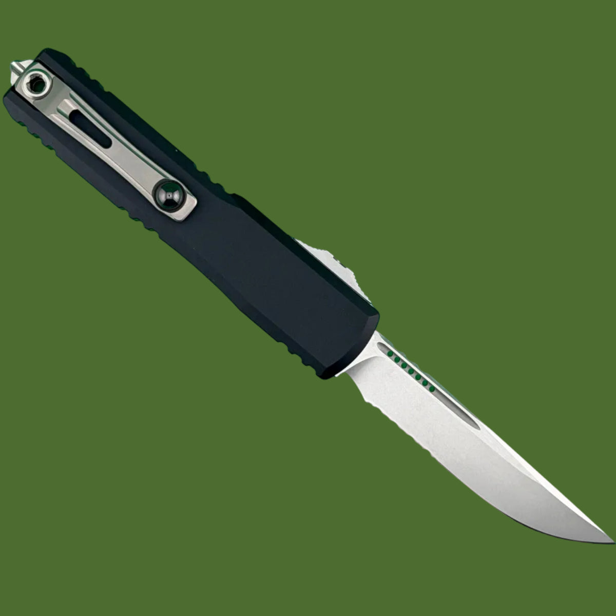 Microtech Ultratech S/E Gen IV Stonewash Partial Serrated 11214-11