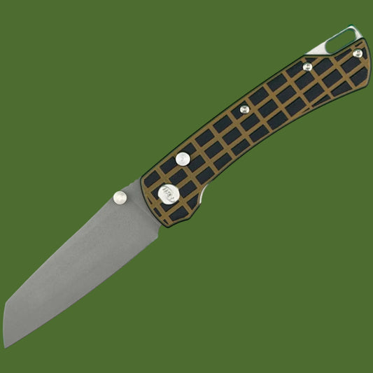 ABW Model 3 Button Lock Coyote/Black Frag G-10