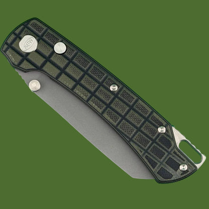 ABW Model 3 Button Lock OD Green/Black Frag G-10