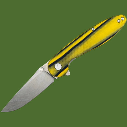 ABW Model 1 V7 Flipper+Thumb Stud Yellow/Black G-10