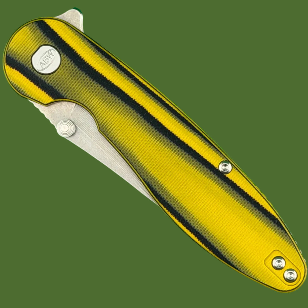 ABW Model 1 V7 Flipper+Thumb Stud Yellow/Black G-10