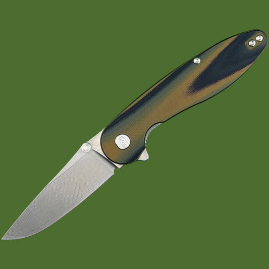 ABW Model 1 V7 Flipper+Thumb Stud Brown/Green/Black G-10