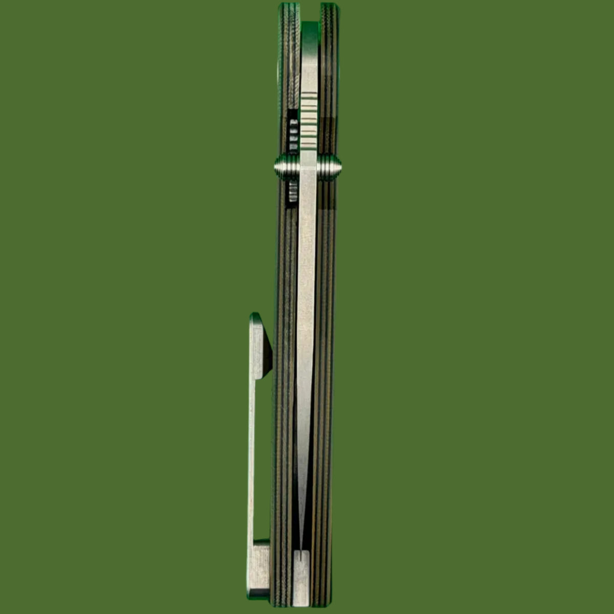 ABW Model 1 V7 Flipper+Thumb Stud Brown/Green/Black G-10