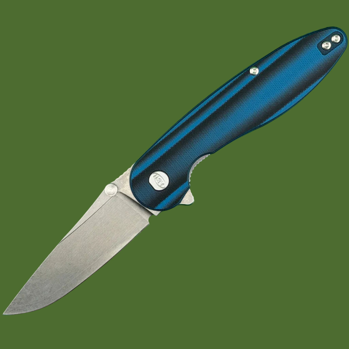 ABW Model 1 V7 Flipper+Thumb Stud Blue/Black G-10