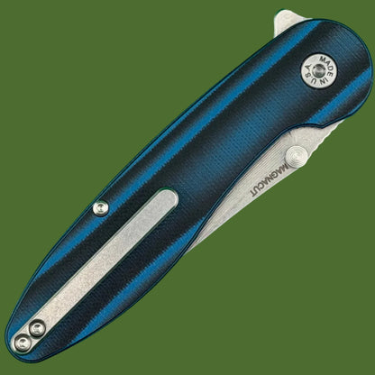 ABW Model 1 V7 Flipper+Thumb Stud Blue/Black G-10