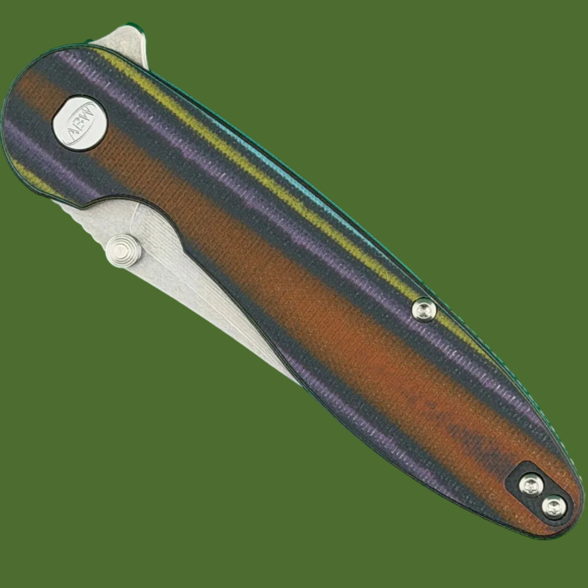 ABW Model 1 V7 Flipper+Thumb Stud Purple/Yellow/Blue/Black/Orange G-10