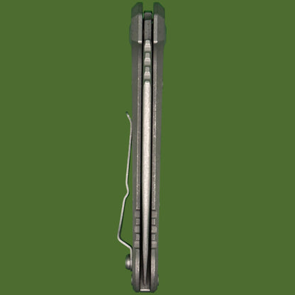 Microtech LUDT Clip Point Marfione Select Apocalyptic Finish Slab Side Titanium