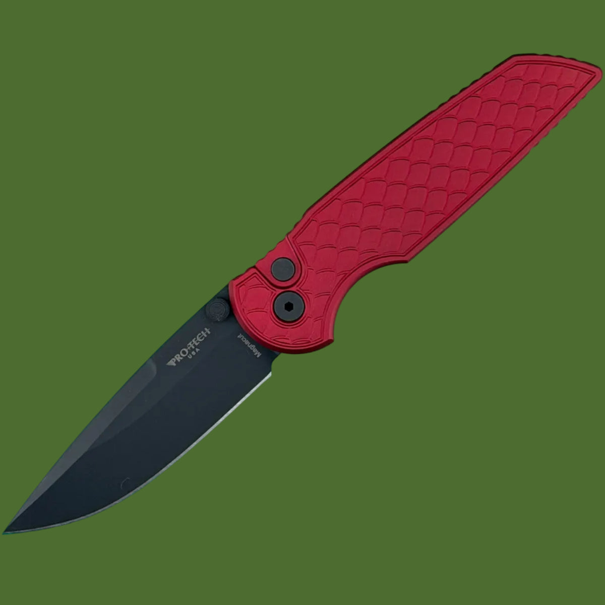 Protech TR-3 Integrity Red Reptile Texture DLC Blade INT1106-REPTILERED