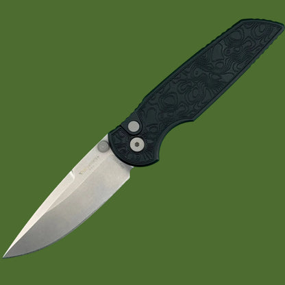 Protech TR-3 Integrity Black Topo Texture Stonewash Blade INT1105-TOPO