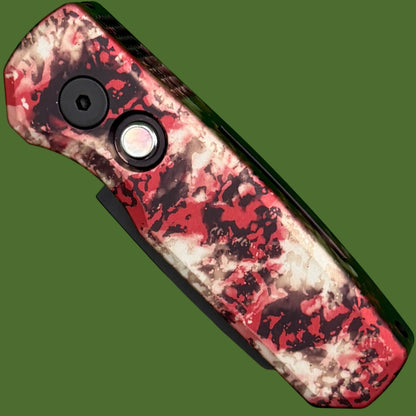 Protech Runt 5 Auto Reverse Tanto Crimson Tiger Camo R5403-CTC