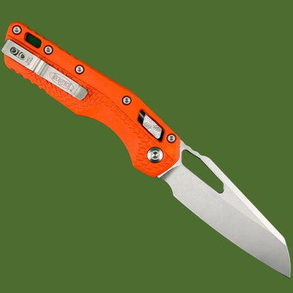 Microtech MSI S/E Tri-Grip Polymer Orange Stonewash Standard 210T-10PMOR