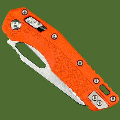 Microtech MSI S/E Tri-Grip Polymer Orange Stonewash Standard 210T-10PMOR