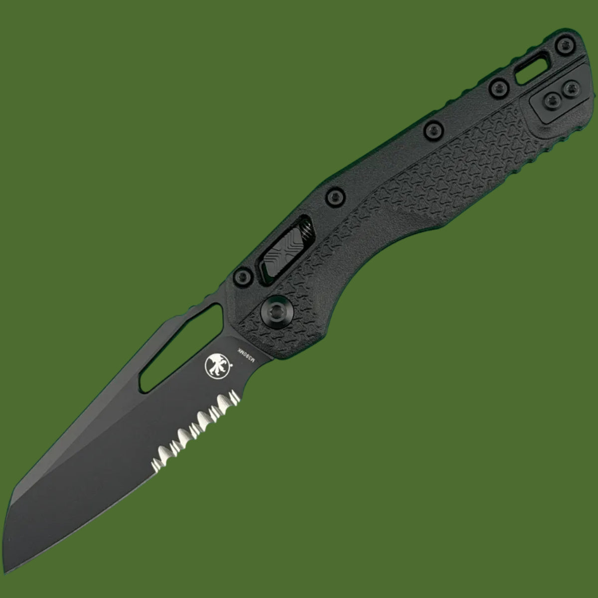 Microtech MSI S/E Tri-Grip Polymer Black Tactical Partial Serrated 210T-2TPM