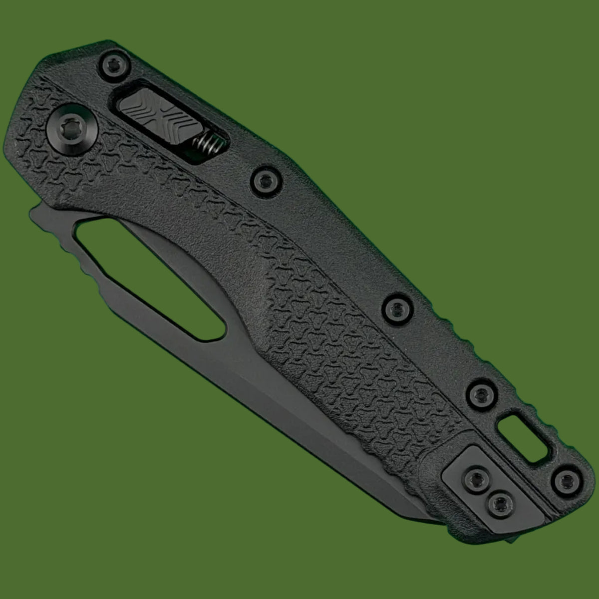 Microtech MSI S/E Tri-Grip Polymer Black Tactical Partial Serrated 210T-2TPM