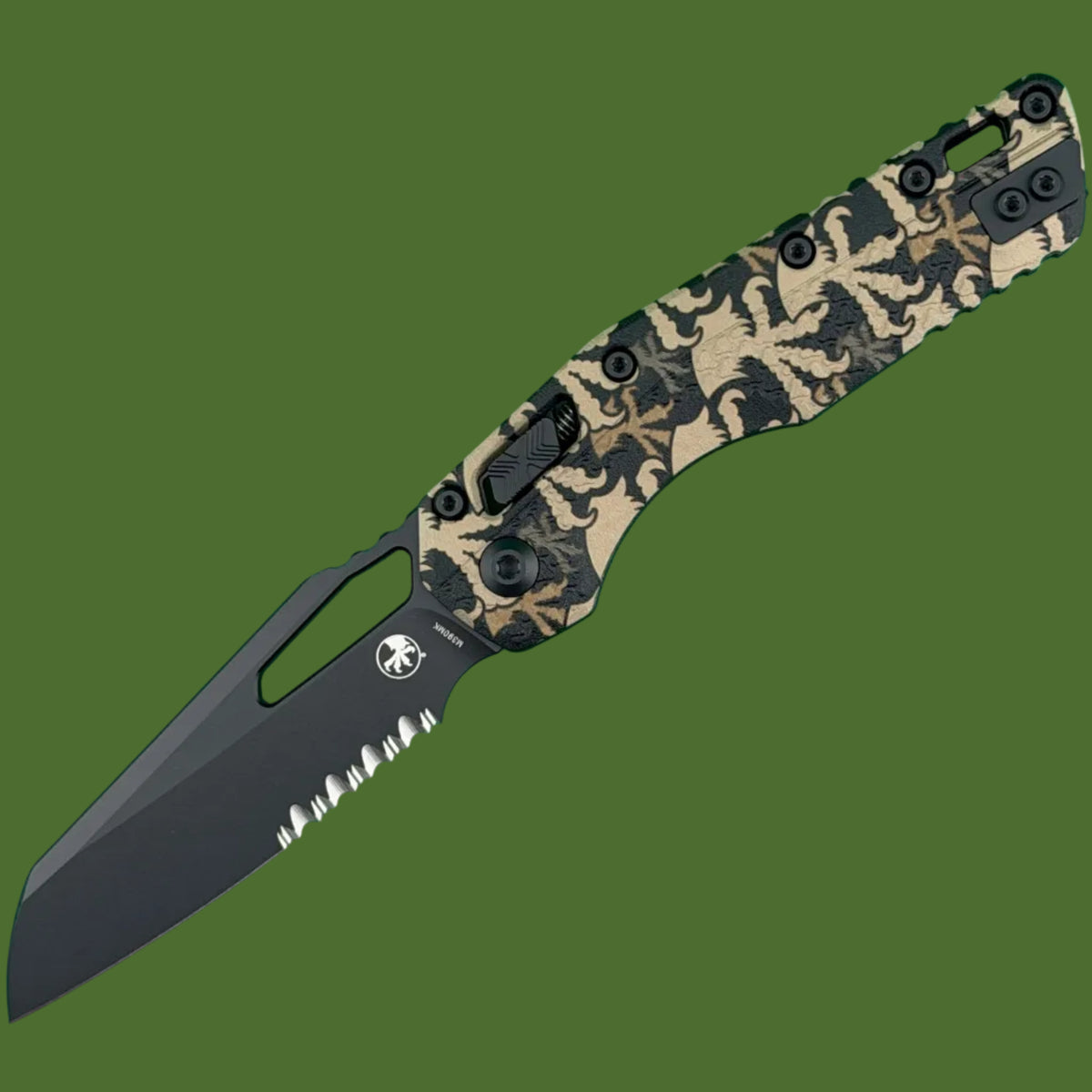 Microtech MSI S/E Tri-Grip Polymer Claw Camo Partial Serrated 210T-2PMCWC-Z4