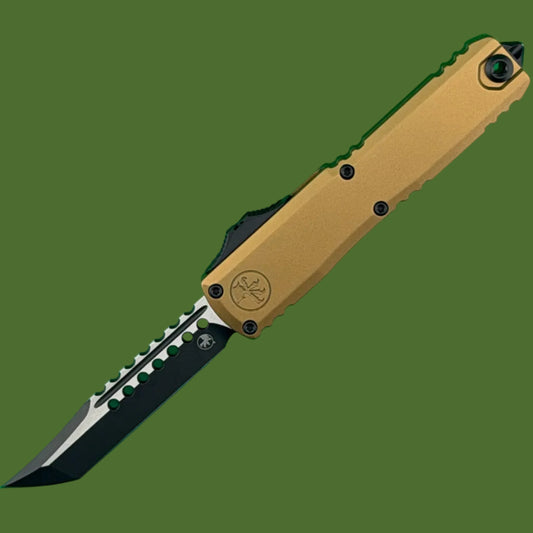 Microtech UTX-70 Gen IV Hellhound Signature Series Tan Standard 14194-1TAS