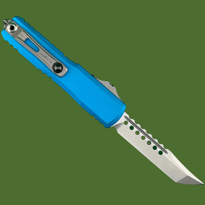 Microtech UTX-70 Gen IV Hellhound Signature Series Blue Stonewash Standard 14194-10BLS
