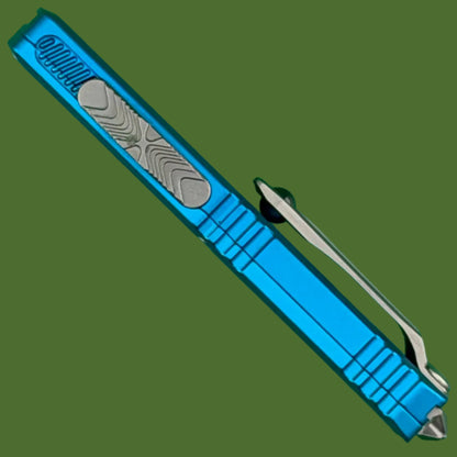 Microtech UTX-70 Gen IV Hellhound Signature Series Blue Stonewash Standard 14194-10BLS