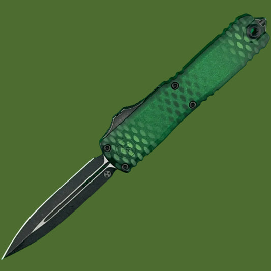 Microtech UTX-70 D/E Gen IV Signature Series Green X-51 Standard 11474-1GRX51S