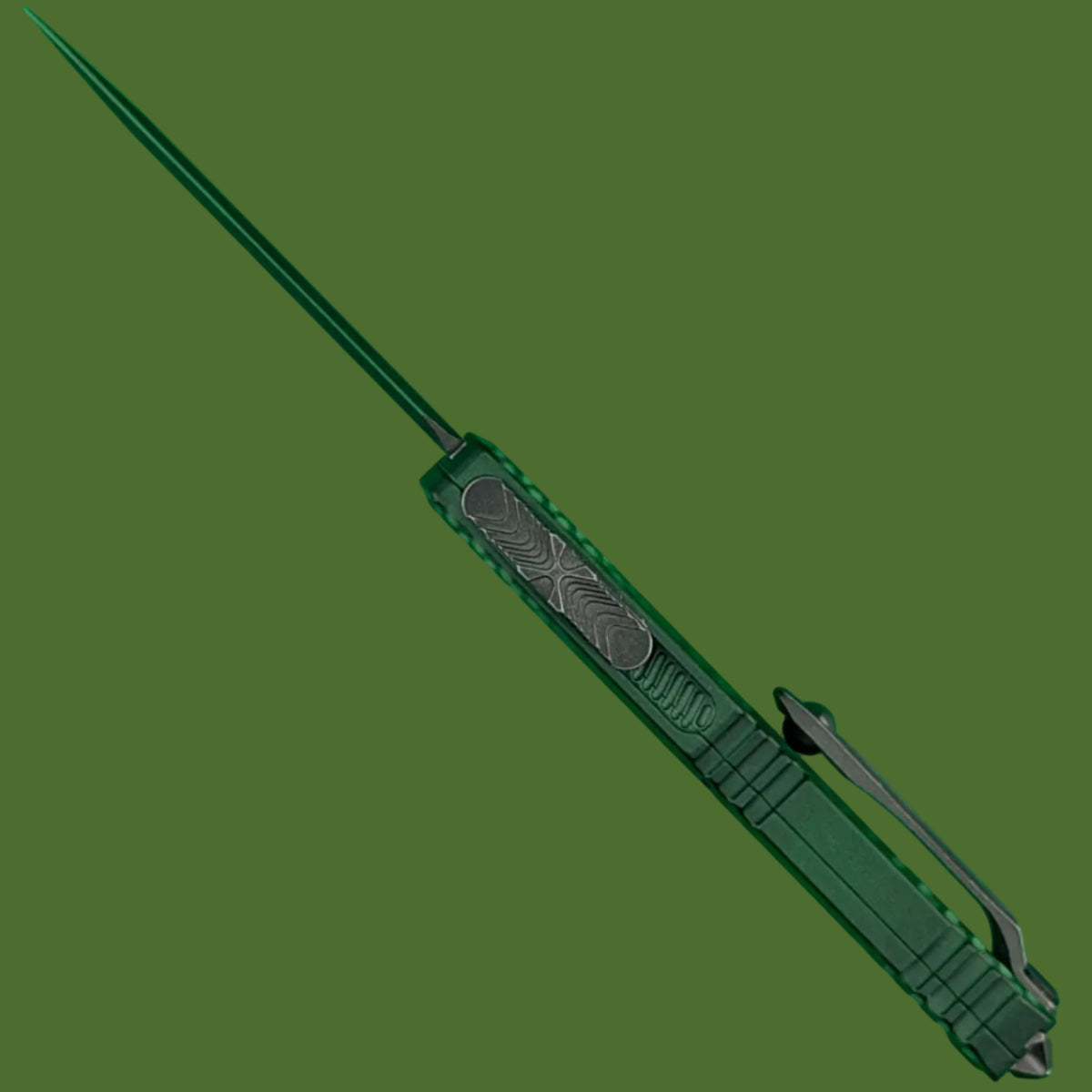 Microtech UTX-70 D/E Gen IV Signature Series Green X-51 Standard 11474-1GRX51S