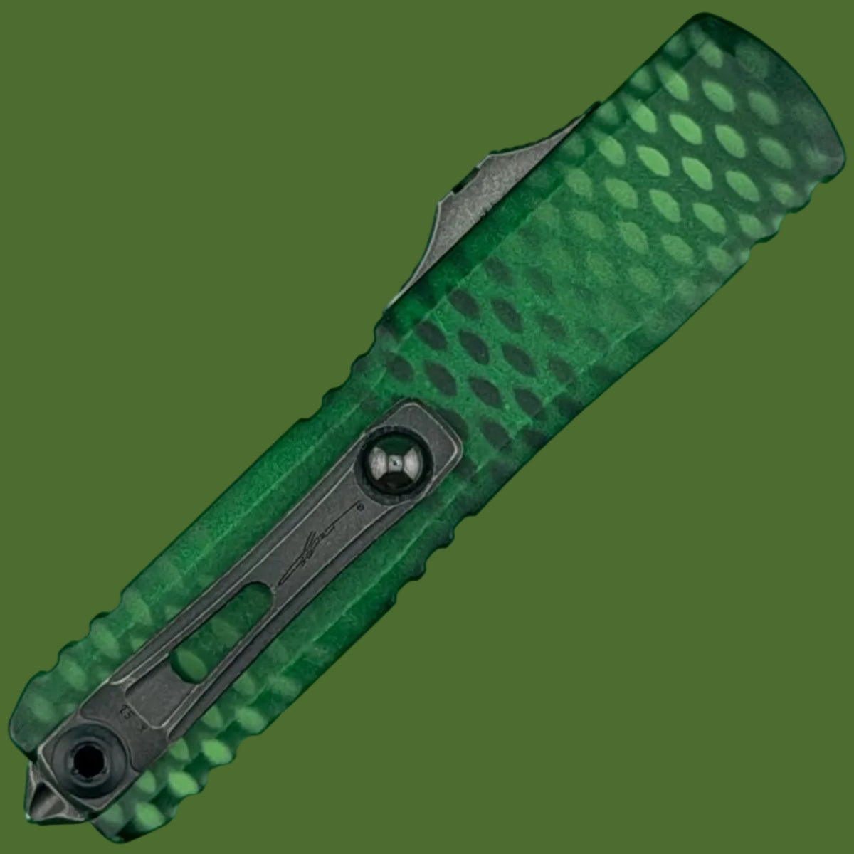 Microtech UTX-70 D/E Gen IV Signature Series Green X-51 Standard 11474-1GRX51S