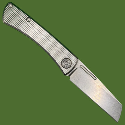 American Blade Works Slip Joint Straight Line Pattern (Titanium)