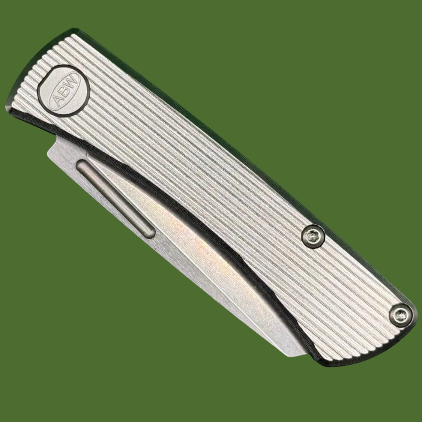 American Blade Works Slip Joint Straight Line Pattern (Titanium)