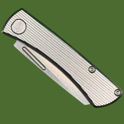 American Blade Works Slip Joint Straight Line Pattern (Titanium)