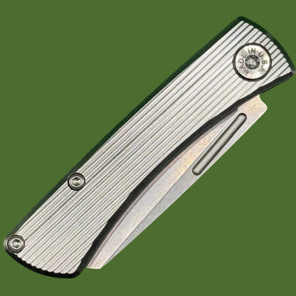 American Blade Works Slip Joint Straight Line Pattern (Titanium)