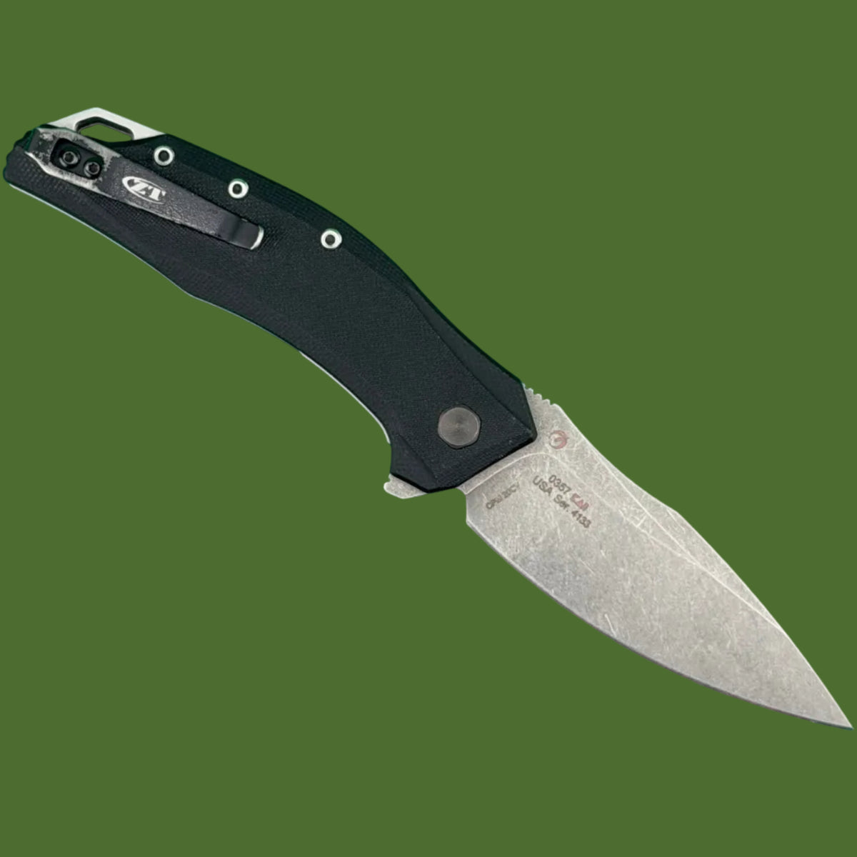 *Pre-Owned* ZT0357 Assisted Opening Liner Lock Black G-10