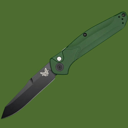 Benchmade Osborne 9400BK Auto (Green Aluminum, Black Blade)