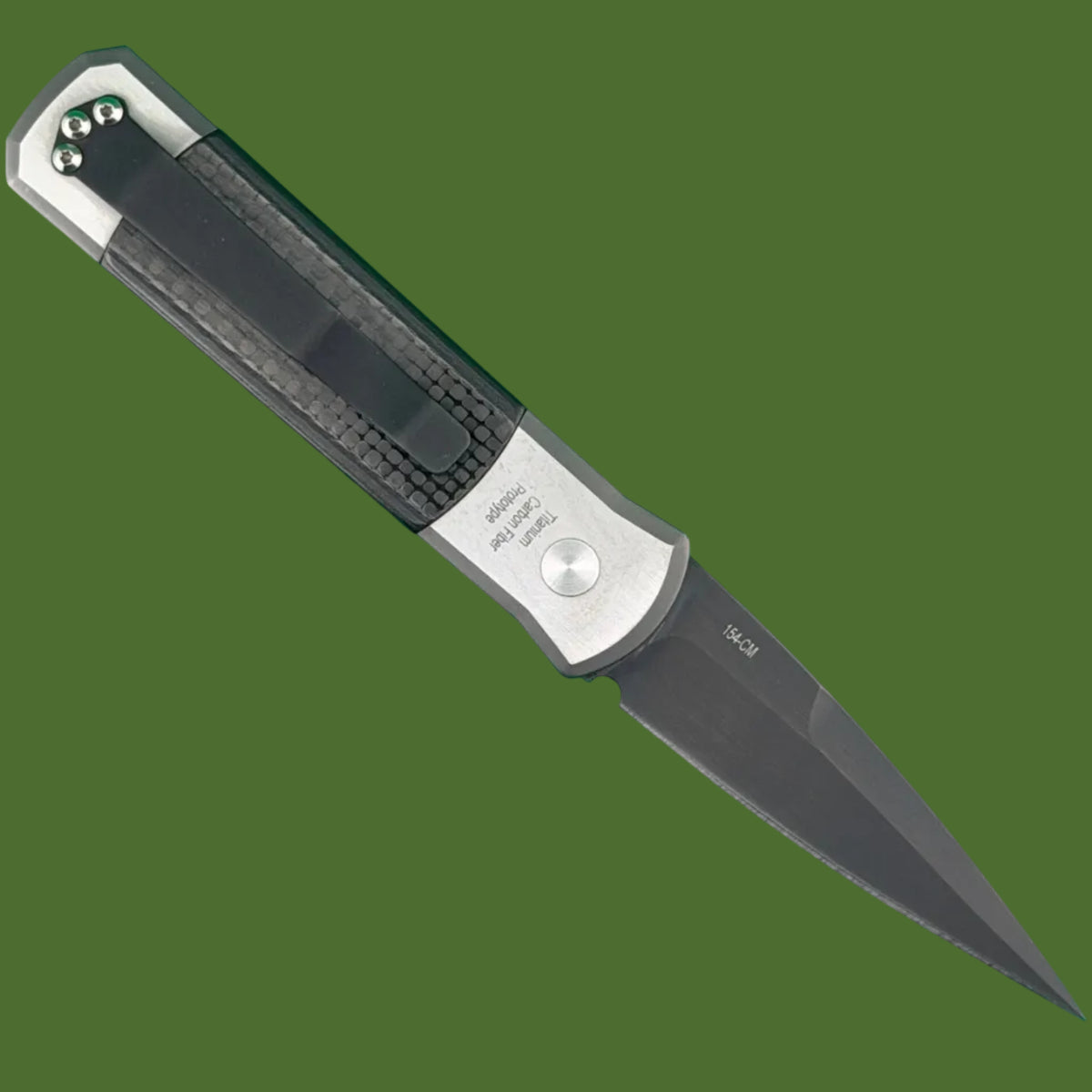 *Pre-Owned* Protech Prototype Godson Automatic Titanium w/ Carbon Fiber Inlays