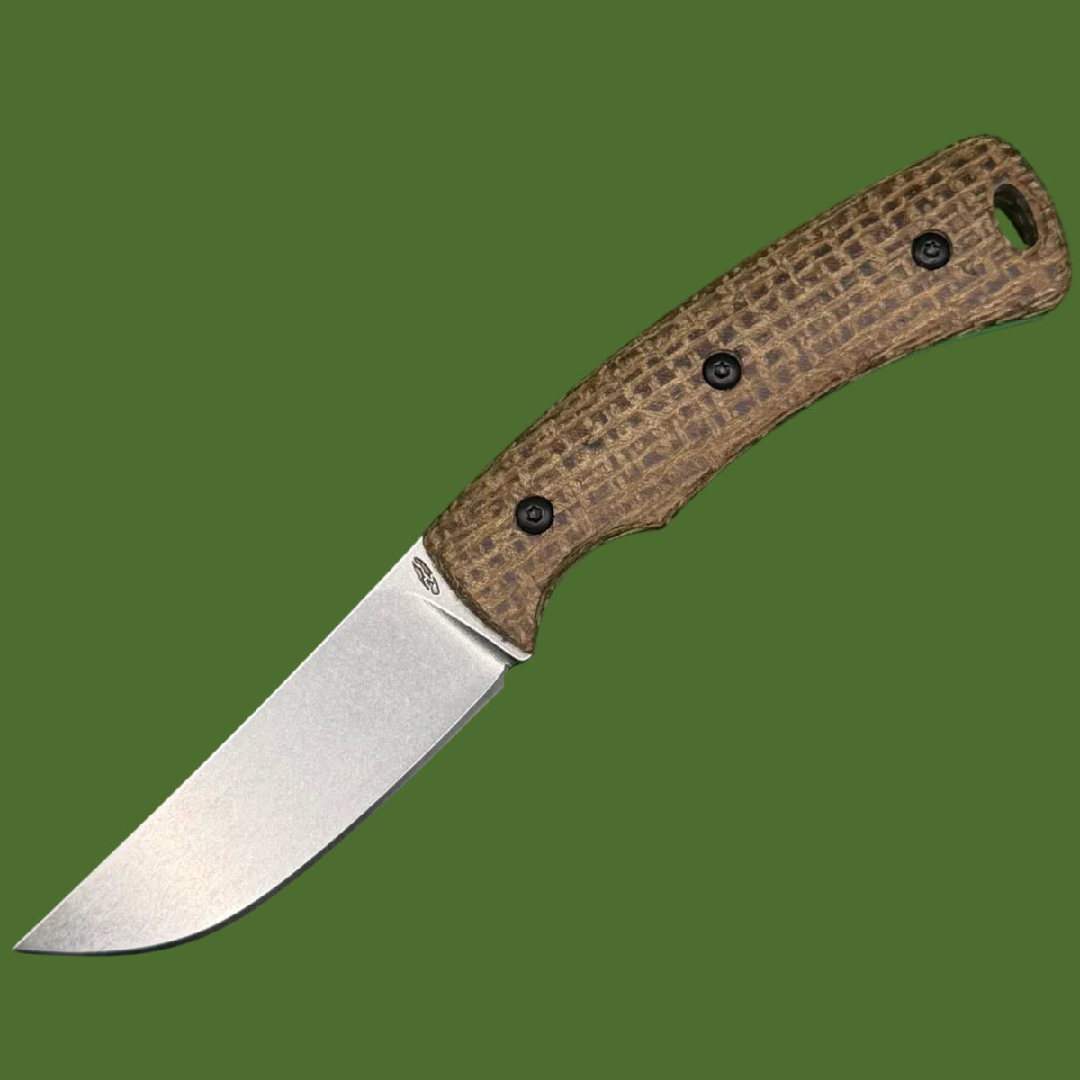 TRM Tagalong Fixed Blade Burlap Micarta