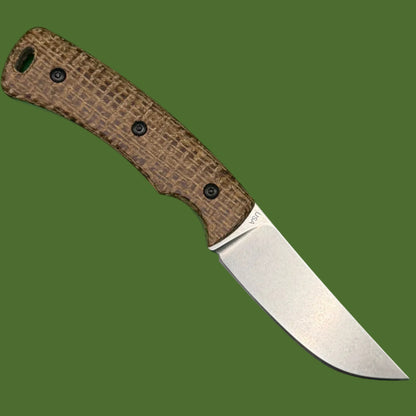TRM Tagalong Fixed Blade Burlap Micarta