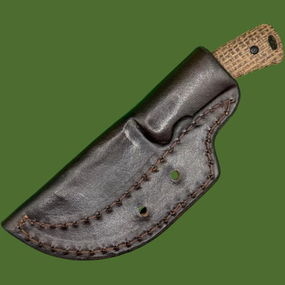 TRM Tagalong Fixed Blade Burlap Micarta