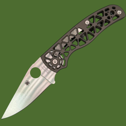 Spyderco Edgerati Skeletonized Compression Lock (Grey Aluminum)