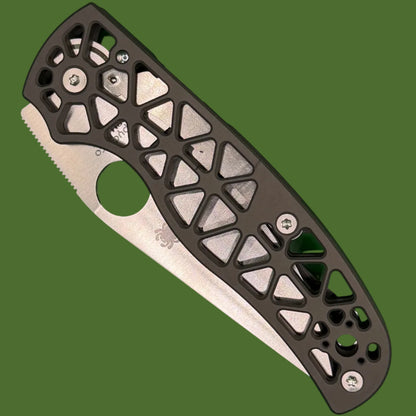 Spyderco Edgerati Skeletonized Compression Lock (Grey Aluminum)