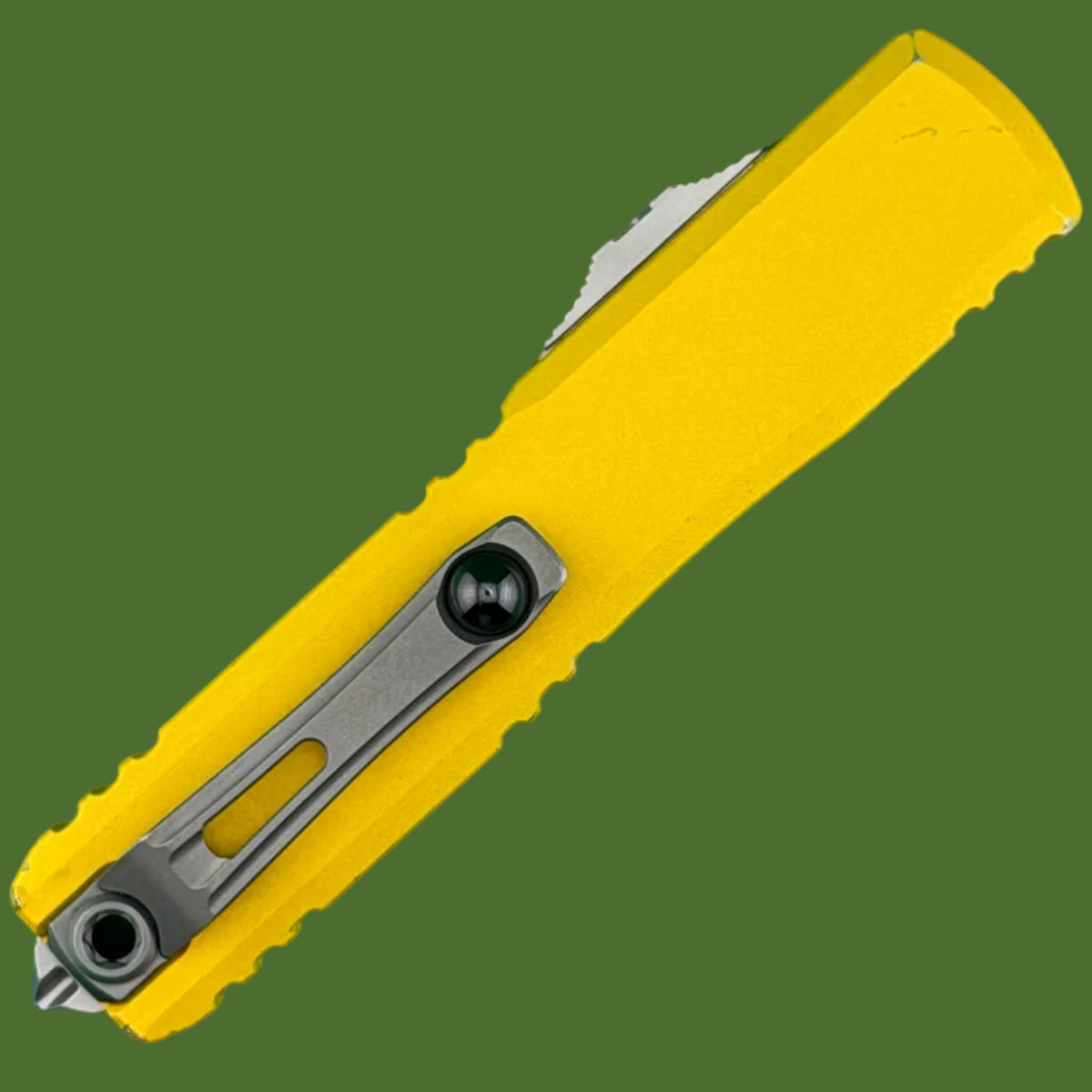 *Pre-Owned* Microtech Ultratech D/E Gen IV Yellow Stonewash Standard 11224-10YW
