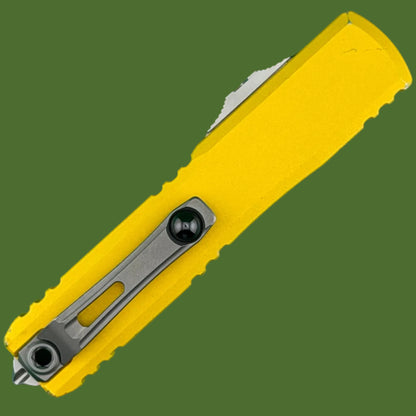 *Pre-Owned* Microtech Ultratech D/E Gen IV Yellow Stonewash Standard 11224-10YW
