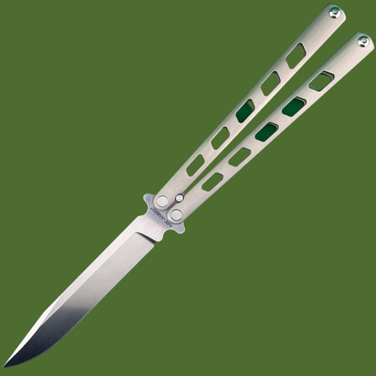 *Pre-Owned* Cold Steel Arc-Angel Clip Point Balisong Grey Aluminum