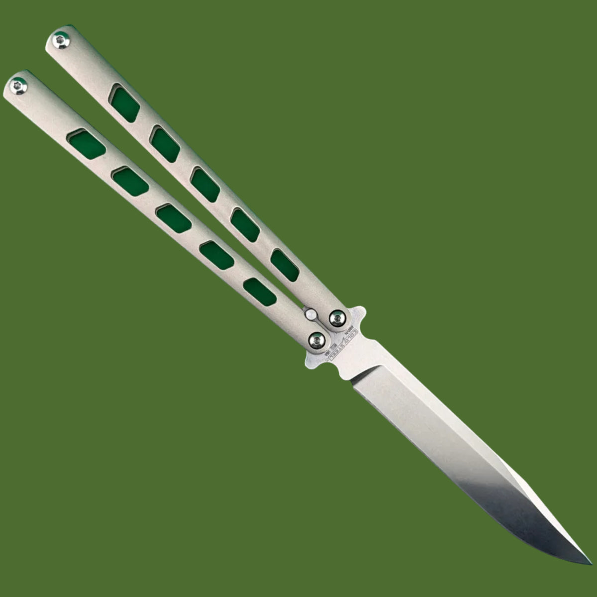 *Pre-Owned* Cold Steel Arc-Angel Clip Point Balisong Grey Aluminum