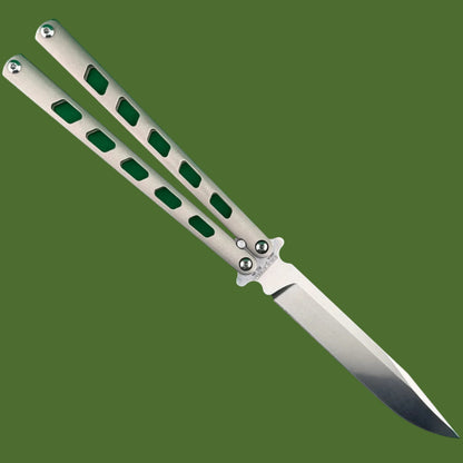 *Pre-Owned* Cold Steel Arc-Angel Clip Point Balisong Grey Aluminum