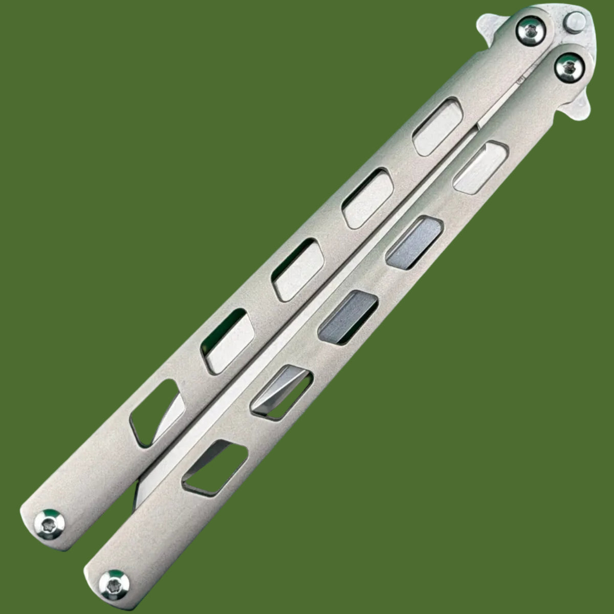 *Pre-Owned* Cold Steel Arc-Angel Clip Point Balisong Grey Aluminum