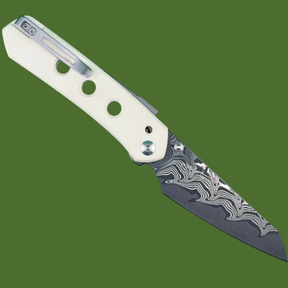 Civivi Vision FG Superlock Damascus Ivory G-10