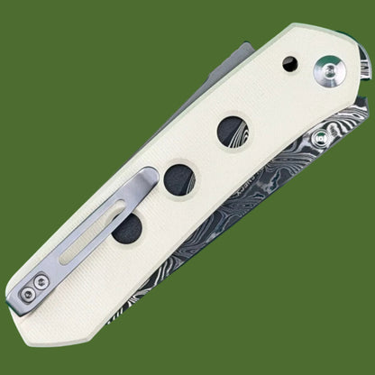 Civivi Vision FG Superlock Damascus Ivory G-10
