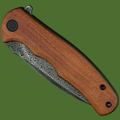 Civivi Mini Praxis Liner Lock Damascus Wood
