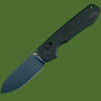 Vosteed Raccoon ModSwap Crossbar Lock (Black G-10, Blue Stonewash Blade)
