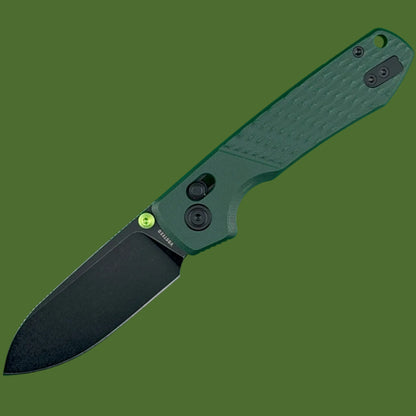 Vosteed Raccoon ModSwap Crossbar Lock (Green G-10, Black Stonewash Blade)