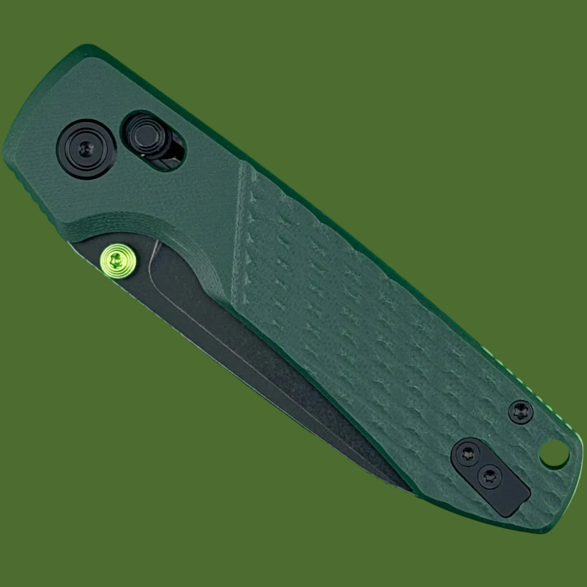 Vosteed Raccoon ModSwap Crossbar Lock (Green G-10, Black Stonewash Blade)